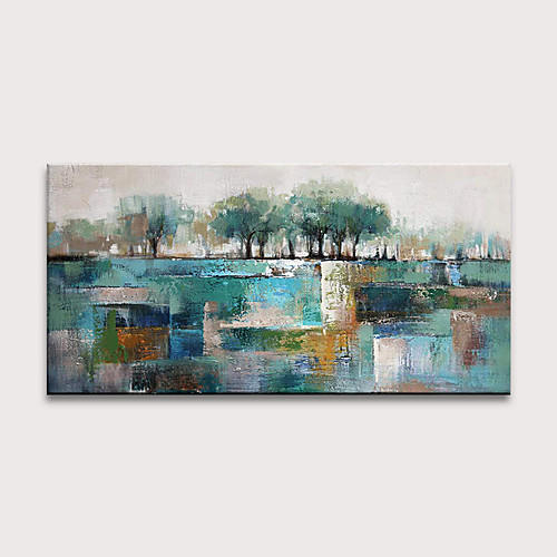 

Oil Painting Hand Painted Horizontal Abstract Landscape Modern Rolled Canvas (No Frame)