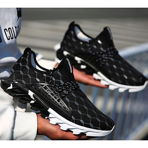 

Men's Trainers Athletic Shoes Comfort Shoes Daily Walking Shoes Mesh Black Fall & Winter