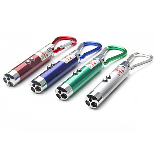 

3pcs Three-in-One Mini Carabiner Flashlight Glare Infrared Laser Money Detector Light Flash LED Small Flashlight