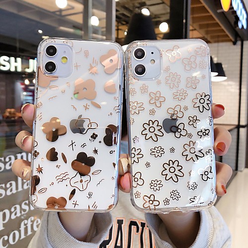

Case for Apple scene map iPhone 11 11 Pro 11 Pro Max X XS XR XS Max 8 Yaya flower pattern plating bronzing process PC back plate TPU frame 2-in-1 all-inclusive mobile phone case