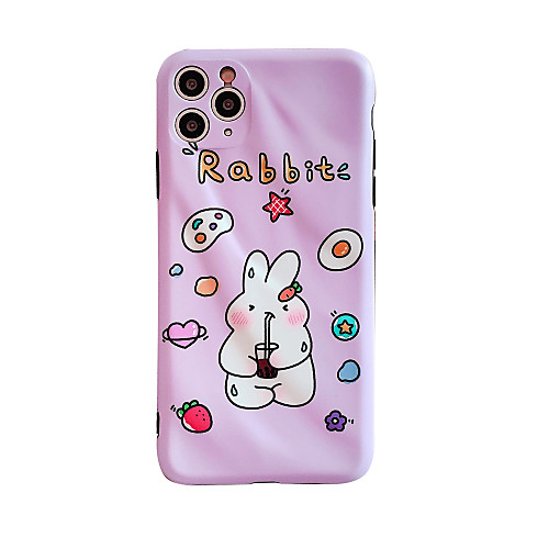 

Cute Rabbit Case iPhone 7/8 Waterline Soft Case IMD Tech Top Sleek Smooth Texture Anti Scratch Unfading Coloring Premium TPU Slim Fit Case for iPhone 11 Pro Max Lucky Purple Phone Case For Girls