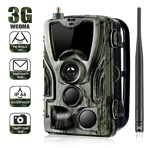 

3G SMS MMS SMTP Trail Hunting Camera 16MP Cellular Cameras HC801G Photo Traps Wild Surveillance With 5000Mah Lithium Battery