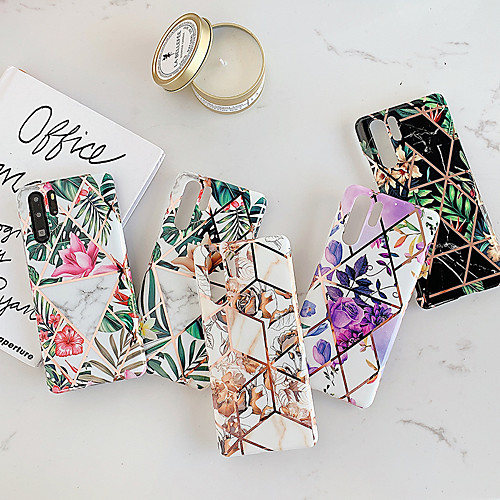 

Case For Huawei mate 30pro /p30/p30 pro/P20 / P20 Pro / P20 lite Dustproof / Plating / IMD Back Cover Geometric Pattern / Flower TPU