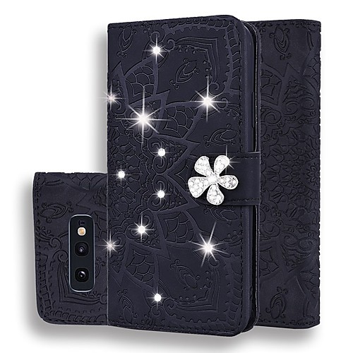 

Case For Samsung Galaxy S9 / S9 Plus / S8 Plus Wallet / Card Holder / Rhinestone Full Body Cases Solid Colored / Glitter Shine PU Leather For Galaxy S8/S10/S10E/S10 Plus/Note 10/Note 10 Plus/Note 9