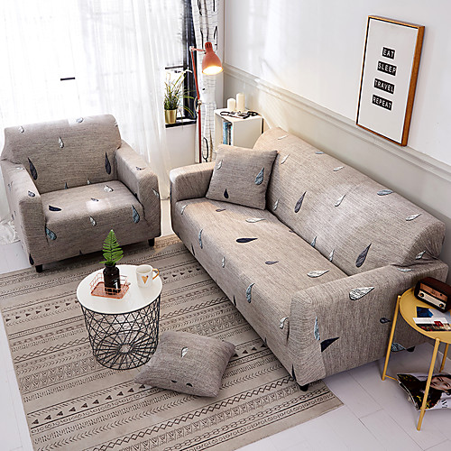 

Stretch Sofa Cover Slipcover Elastic Sectional Couch Armchair Loveseat 4 Or 3 Seater L Shape Grey Soft Durable