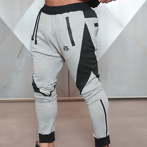 

Men's Sweatpants Joggers Track Pants Sports & Outdoor Athleisure Wear Bottoms Drawstring Patchwork Cotton Winter Fitness Running Jogging Breathable Soft Sport Dark Grey Black Navy Blue Gray