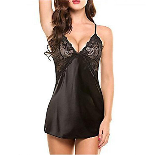 

Women's Super Sexy Babydoll & Slips Nightwear Solid Colored Light Blue / Blue / Blushing Pink S M L / Strap / Strap