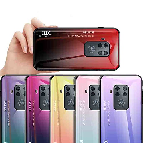 

Phone Case For Motorola Back Cover MOTO G6 Moto G6 Play Moto G6 Plus Moto E5 Play MOTO E6 plus MOTO G8PLUS MOTO G8PLAY Shockproof Ultra-thin Color Gradient Tempered Glass