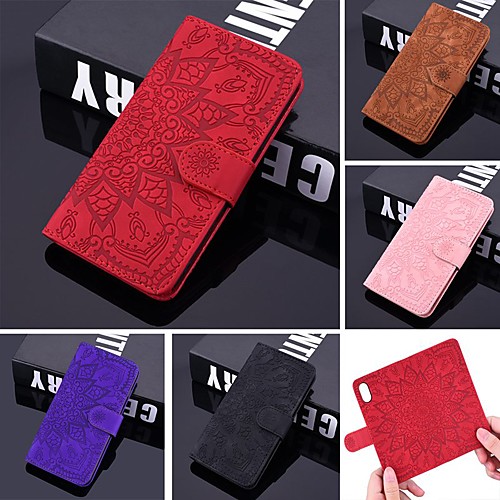 

Case For Samsung Galaxy A7(2018)/A9(2018)/A10(2019) Wallet / Card Holder / Embossed Full Body Cases Solid Colored / Flower PU Leather For Galaxy A20/A30/A40/A50/A70/A80/A90/A20E
