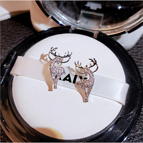

Women's Stud Earrings Geometrical Elk Stylish Earrings Jewelry White For Office / Career Daily Wear 2 Pieces