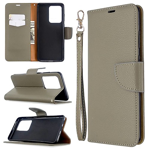 

Case For Samsung Galaxy S20 Ultra / S20 Plus / S10 Plus Wallet / Card Holder / with Stand Full Body Cases Solid Colored PU Leather Case For Samsung S9 / S9 Plus / S10E /S10 / S20