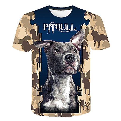 

Men's T shirt Shirt Geometric Plus Size Print Short Sleeve Daily Tops Basic Streetwear Round Neck Blue
