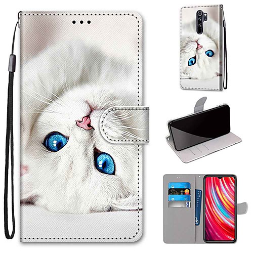 

Case For Xiaomi Redmi Note 8 Pro / Redmi Note 8 / Redmi Note 8T Wallet / Card Holder / with Stand White Cat PU Leather / TPU for Redmi Note 7 / Mi CC9 Pro / Redmi 8 / Redmi K30 / Redmi 8A