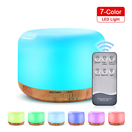 

Essential Oil Air Mist Diffuser - Quiet Aroma Essential Oil Diffuser with Adjustable Cool Mist Humidifier Mode Waterless Auto-off 7 Color Lights Changing for Office Home Bedroom Living Room