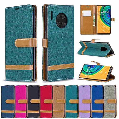 

Case For Huawei Huawei P20 / Huawei P20 Pro / Huawei P20 lite Wallet / Card Holder / with Stand Full Body Cases Solid Colored PU Leather / TPU