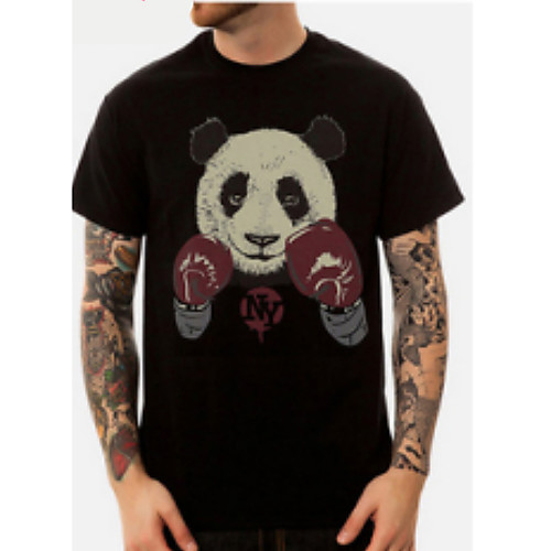 

Men's T shirt Animal Short Sleeve Daily Tops Black