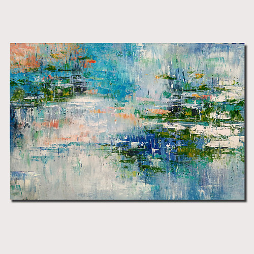 

Oil Painting Hand Painted Horizontal Panoramic Abstract Landscape Comtemporary Modern Stretched Canvas