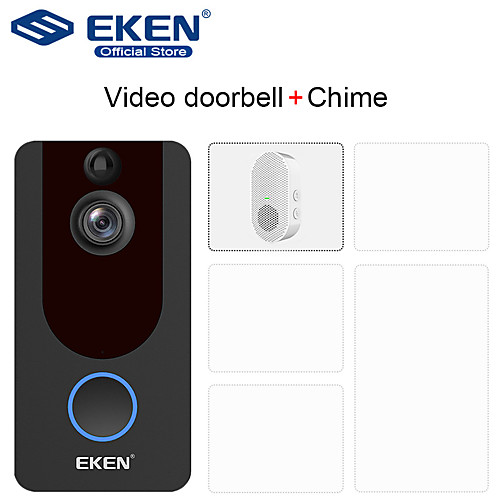 

EKEN V7 WIFI Recording / Android System / Built in out Speaker No Screen(output by APP) Handheld 720 Pixel One to Four more video doorphone With 1Chime
