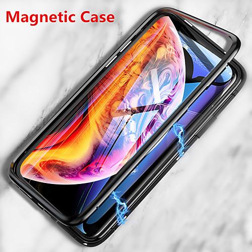 

Case For Apple iPhone 11 / iPhone 11 Pro / iPhone 11 Pro Max Magnetic Full Body Cases Solid Colored Tempered Glass / Metal