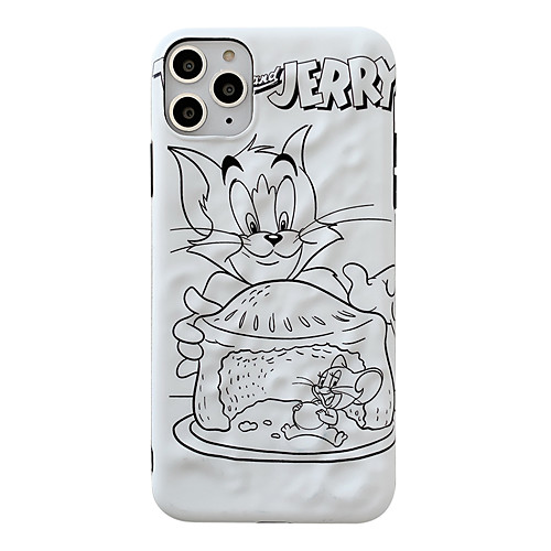 

Fashion iPhone 11 Case Cute Vibrant Matte IMD Cartoon Case Slim Fit Black Bumper Full-Body Soft Protective TPU Case for Apple iPhone 11 6.1 inch / iPhone 7 / iPhone 8 Funny Tom and Jerry Phone Case