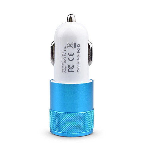 

Small steel gun 5V 2A Dual USB Car Charger aluminum metal dual-port car charger for Xiaomi samsung iphone huawei