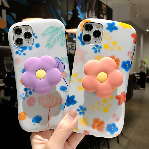 

Case For Apple iPhone 11 / iPhone 11 Pro / iPhone 11 Pro Max Shockproof / Dustproof / with Stand Back Cover Flower TPU