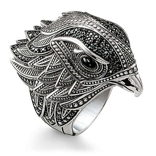 

Band Ring Geometrical Silver Copper Eagle Stylish 1pc 9 10 11 12 13