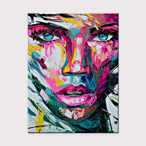 

Oil Painting Hand Painted Vertical Abstract People Modern Rolled Canvas (No Frame)