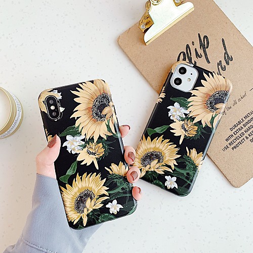 

Case For Apple iPhone 11 / iPhone 11 Pro / iPhone 11 Pro Max Shockproof / with Stand / Ultra-thin Back Cover Tile / Flower PC