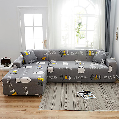 

Sofa Cover Romantic Yarn Dyed Polyester / Cotton Blend Slipcovers