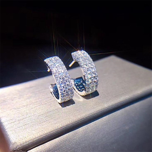 

Women's Stud Earrings Geometrical Fashion Stylish Earrings Jewelry White For Wedding Party Daily Wear 2 Pieces