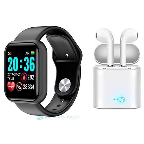 

M9 Smartwatch Bluetooth Fitness Tracker for Apple/ Samsung/ Android Phones Support Heart Rate Monitor/ Notify, with TWS Wireless Headphones