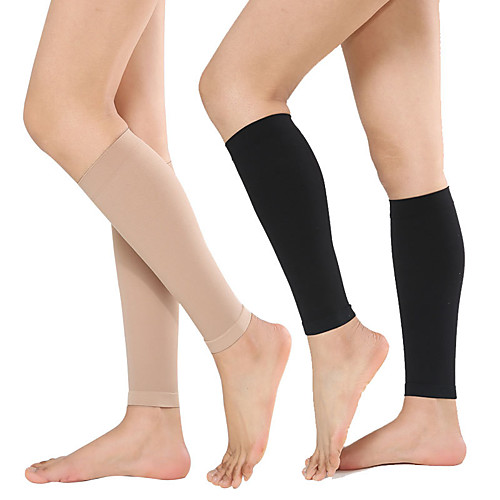 

Leg Sleeves Calf Support Calf Compression Sleeves Sporty for Marathon Running Elastic Breathable Sweat-wicking Women's Men's Nylon 1 Piece Sports Black Khaki