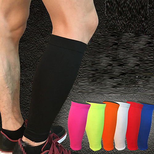 

Leg Sleeves Calf Support Calf Compression Sleeves Sporty for Marathon Hiking Basketball Moisture Wicking Elastic Breathable Women's Men's Spandex Fabric 1 Pair Sports White Black Red