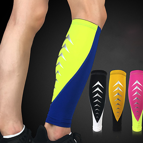

Leg Sleeves Calf Support Calf Compression Sleeves Sporty for Marathon Basketball Football / Soccer Moisture Wicking Elastic Breathable Women's Men's Spandex Fabric 1pc Sports White Black Fuchsia