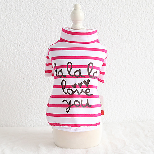 

Dog Shirt / T-Shirt Stripes Quotes & Sayings Casual / Sporty Cute Sports Casual / Daily Dog Clothes Puppy Clothes Dog Outfits Warm Yellow Fuchsia Green Costume for Girl and Boy Dog Cotton XS S M L XL