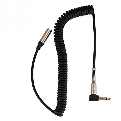 

3.5mm Male to Female Cable Earphone Headphone Audio Extension Cable Extendable Flexible Spring Cord Portable Audio Cable