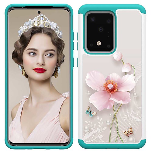 

Case For Samsung Galaxy S20 / S20 Plus / S20 Ultra Shockproof / Pattern Back Cover Pearl Flower TPU / PC for A50(2019) / A40(2019) / A30(2019) / Note 10 Pro