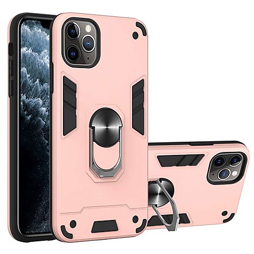 

Case For Apple iPhone 11 / iPhone 11 Pro / iPhone 11 Pro Max with Stand Back Cover Solid Colored Two-in-one Battlegear TPU / PC for iPhone X / XS / XR / Xs Max / 8 Plua / 8
