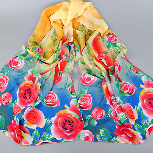 

Women's Active / Basic / Cute Rectangle Scarf - Floral / Print