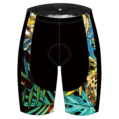 

21Grams Women's Cycling Shorts Spandex Bike Shorts Pants Padded Shorts / Chamois Quick Dry Breathable Sports Floral Botanical Tiger Animal Black / Yellow Mountain Bike MTB Road Bike Cycling Clothing