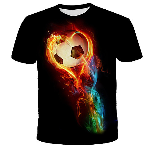 

Men's T shirt Graphic 3D Print Short Sleeve Daily Tops Streetwear Exaggerated Rainbow
