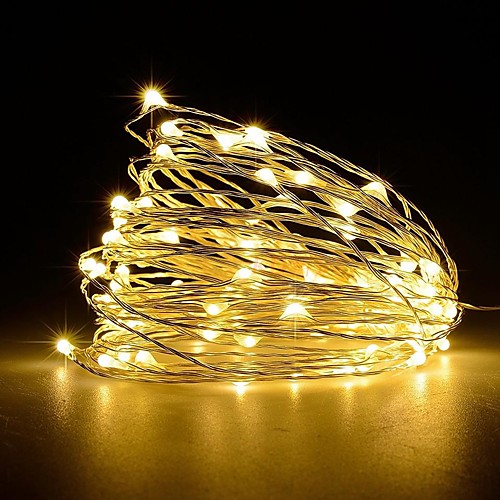 

USB Operated Copper Wire Starry Lights 5m 50 LED String USB DC 5V for Chritsmas Wedding Halloween Patio Party 1pc