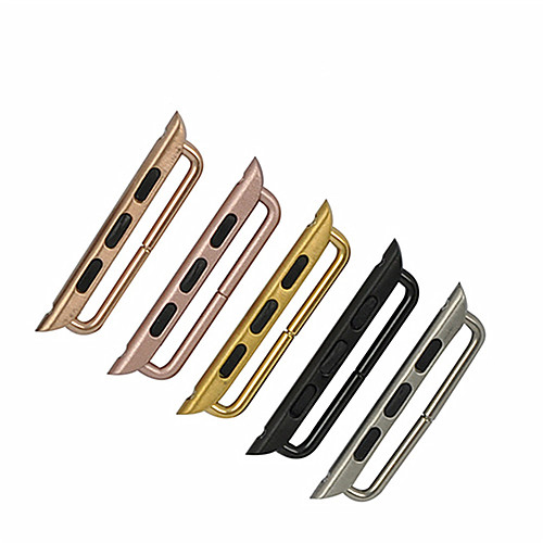 

2PCS connector for Apple Watch Band 42mm 38mm Metal Stainless Steel Adapter Connector for Iwatch 5/4/3/2/1 Watch strap