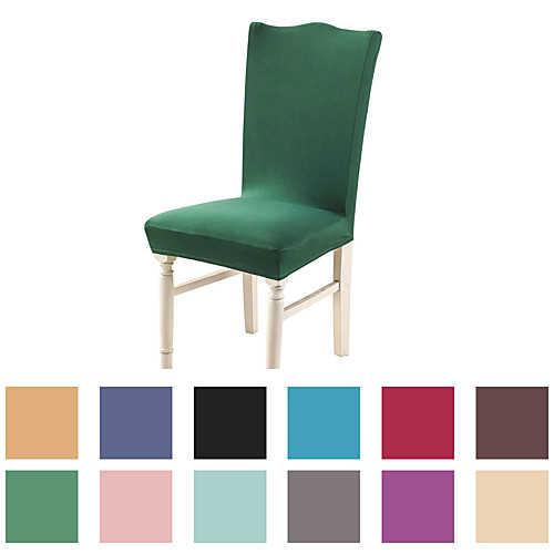 

Basic Solid Very Soft Chair Cover Stretch Removable Washable Dining Room Chair Protector Slipcovers Home Decor Dining Room Seat Cover