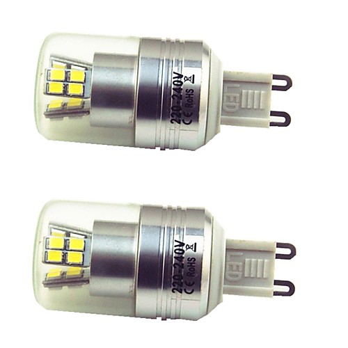 

2pcs 3 W LED Corn Lights 300 lm G9 T 24 LED Beads SMD 2835 Decorative Warm White White 220-240 V