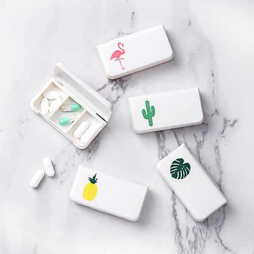 

2pcs Pill Box Plastic Portable Casual Traveling