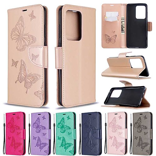 

Case For Samsung Galaxy S20 Ultra / S20 Plus / S10 Plus Wallet / Card Holder / with Stand Full Body Cases Butterfly PU Leather Case For Samsung S9 / S9 Plus / S10E /S10 / S20