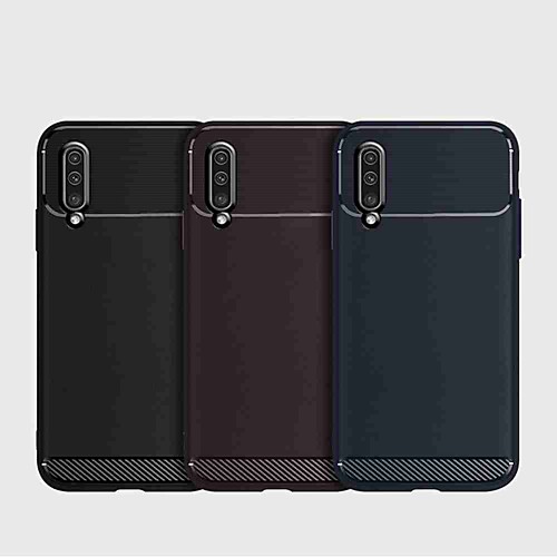 

Case For Samsung Galaxy S9 / S9 Plus / A6 (2018) Shockproof Back Cover Solid Colored TPU / Carbon Fiber