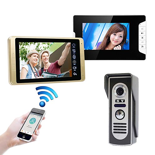 

Wired & Wireless 7 inch Hands-free 1024600 Pixel One to Two video doorphone